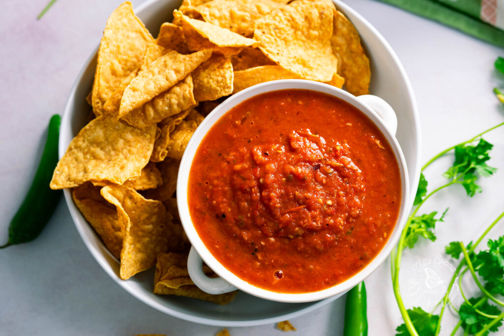 Oven Roasted Blended Salsa