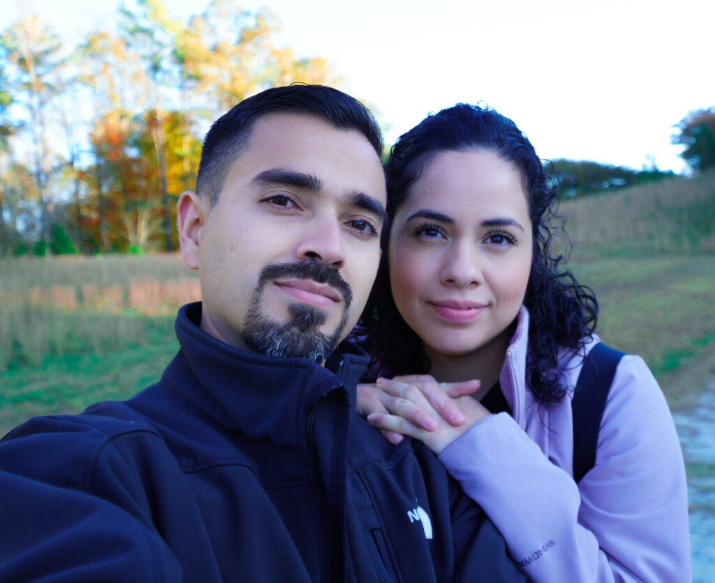 this is a picture of nelson and rossana enjoying a day at the park