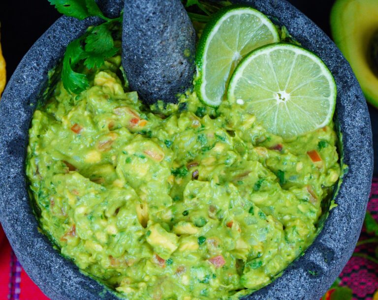 Guacamole In A Molcajete