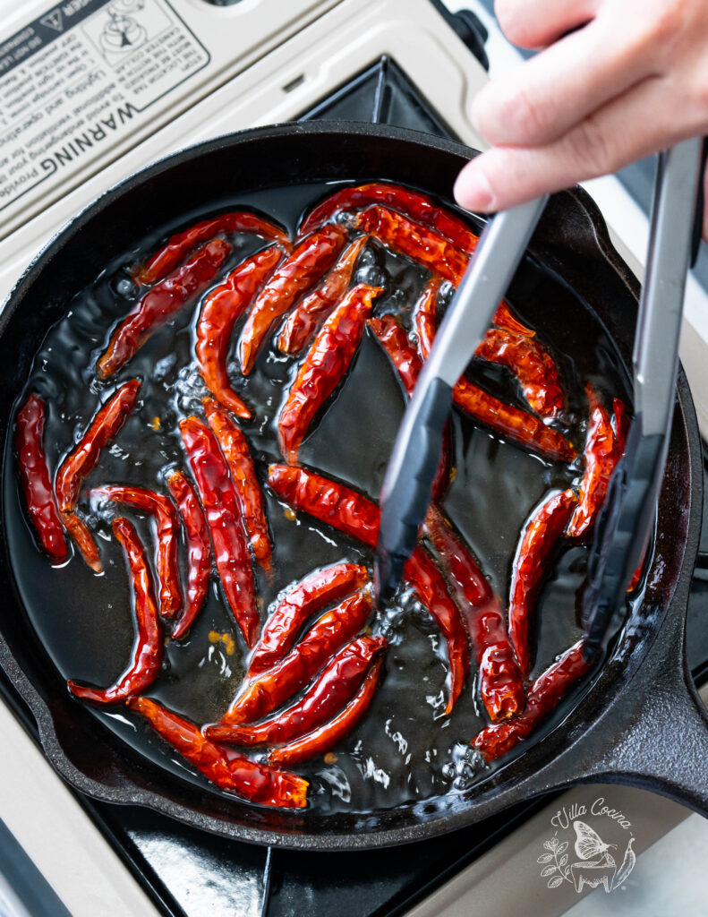 Toasting Chiles