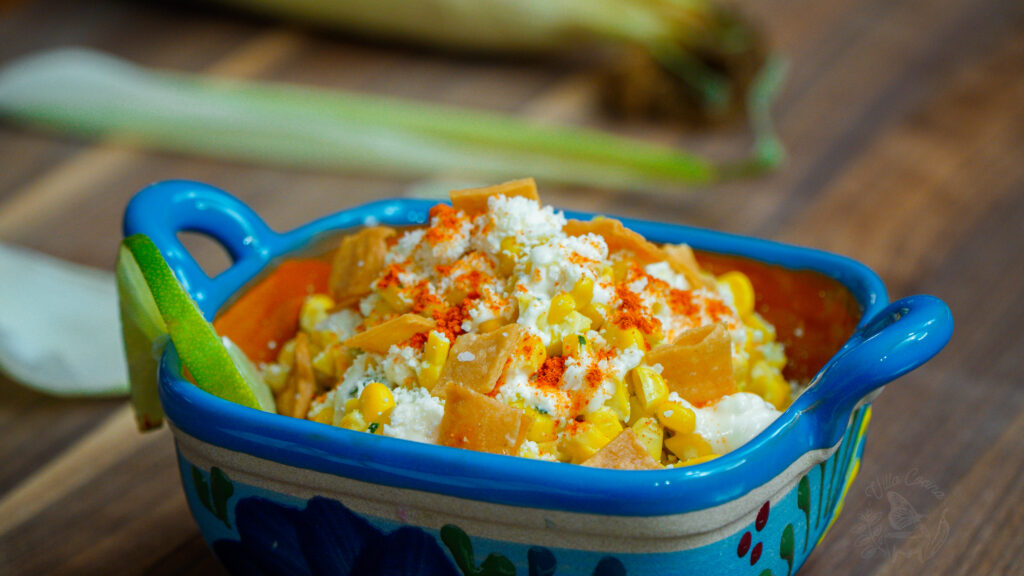 This Esquites recipe is a very popular street corn snack across Mexico.