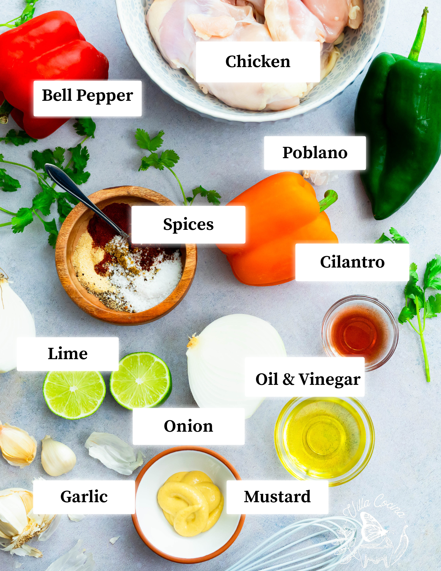 Ingredients for Chicken Fajitas