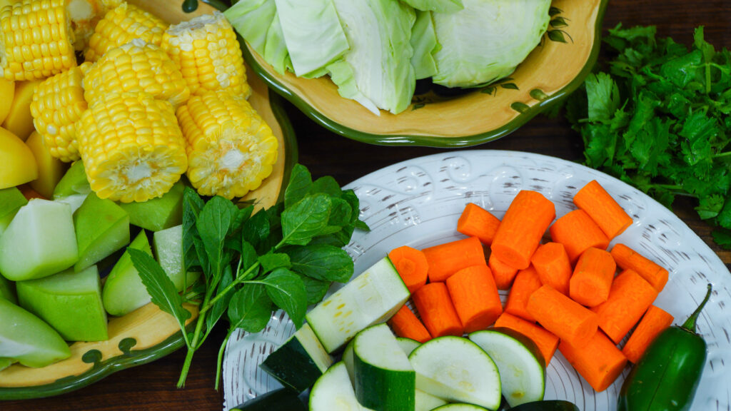 Vegetables for the soup 