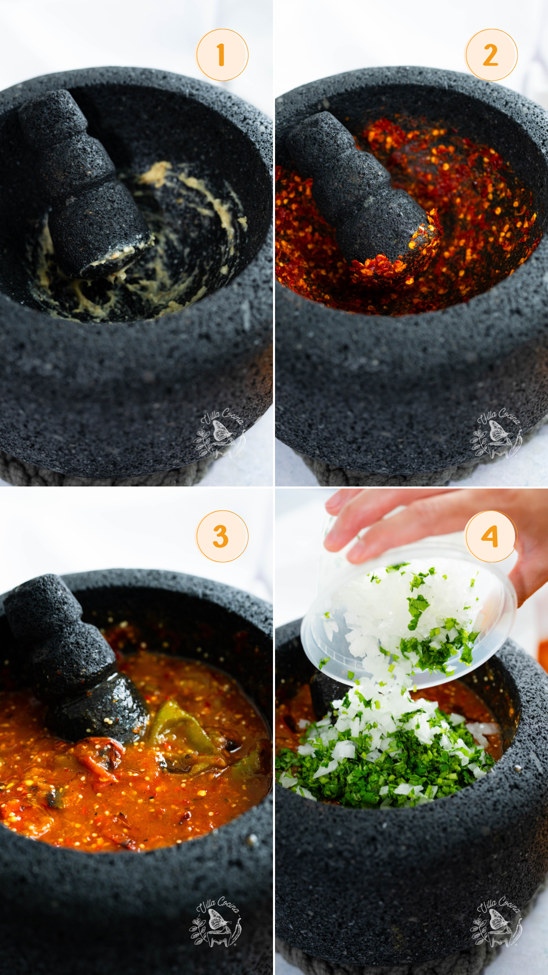 Mexican Salsa in a Molcajete