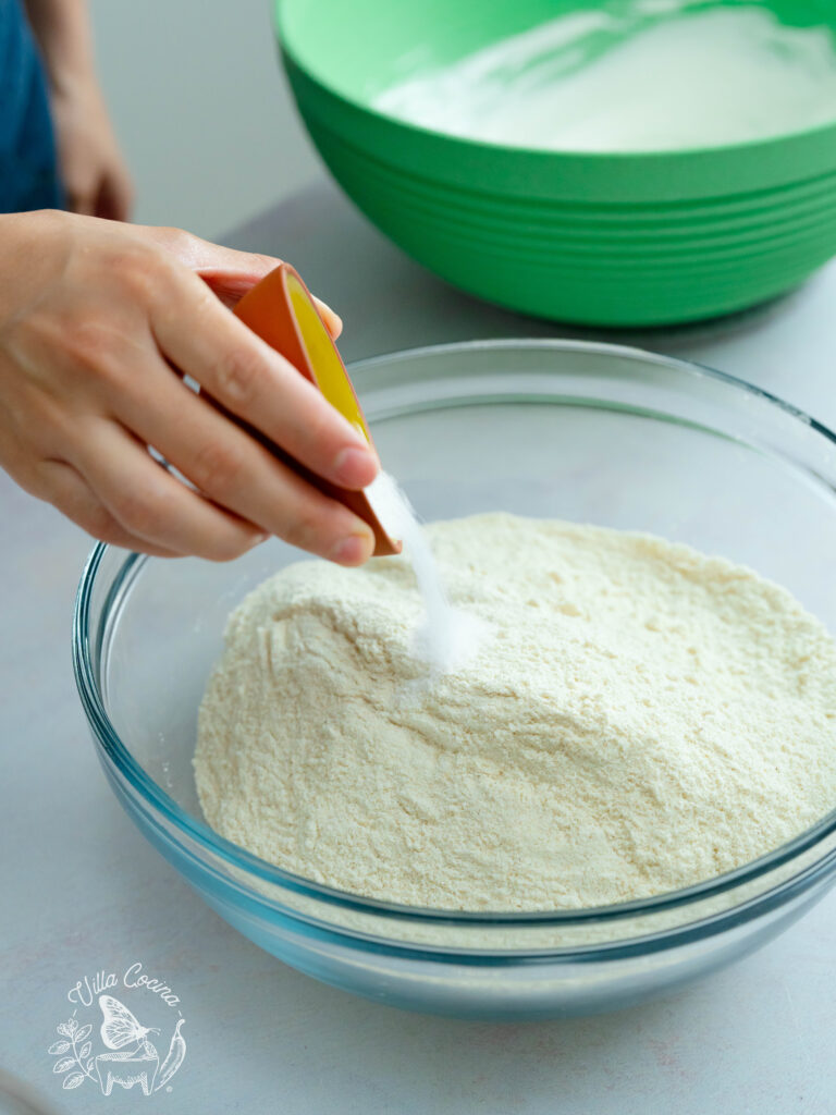 Masa, baking powder, salt