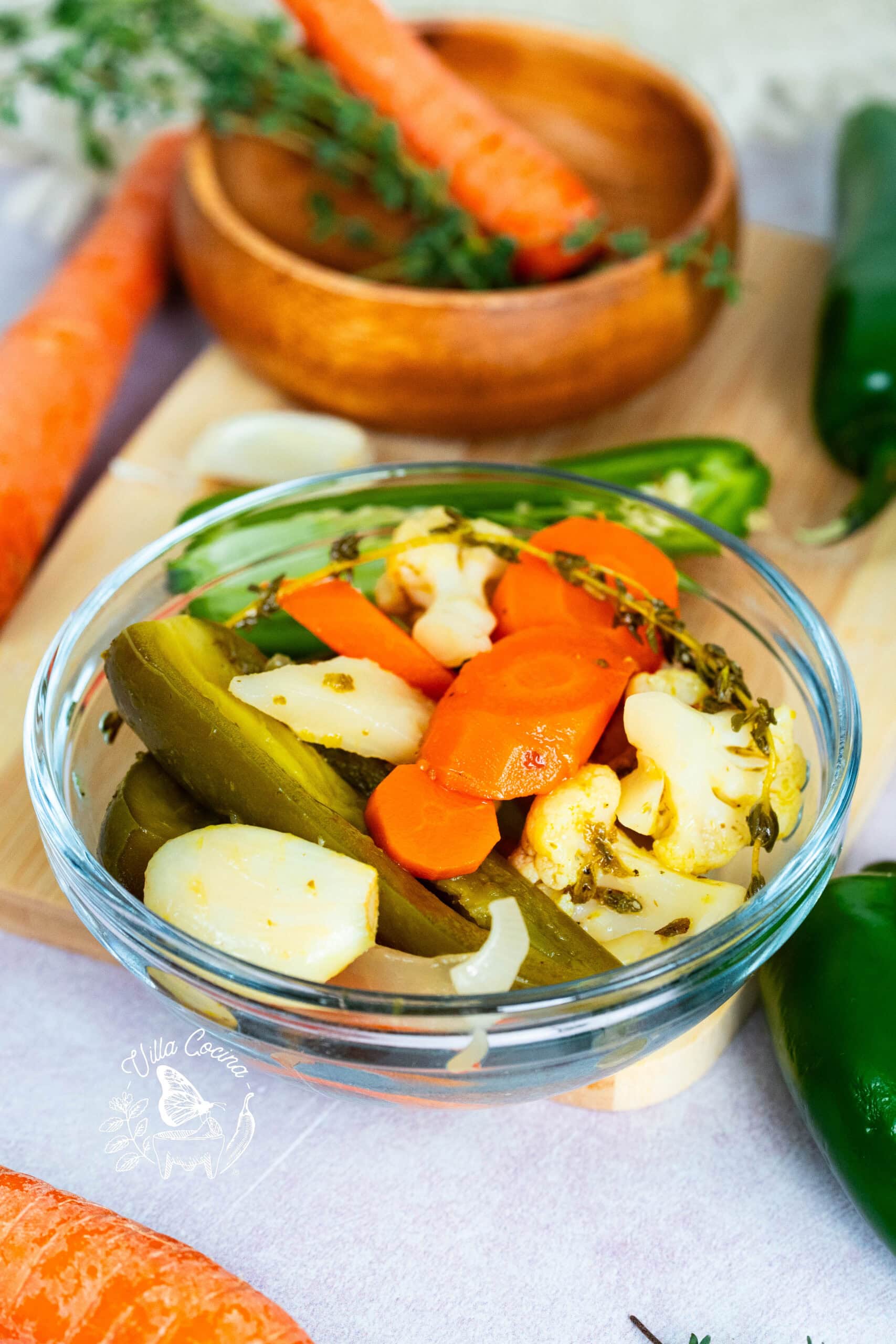 Pickled Jalape&ntilde;os in a Bowl