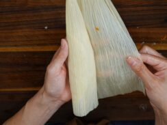 wrapping tamales