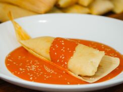 Plated Mole tamal