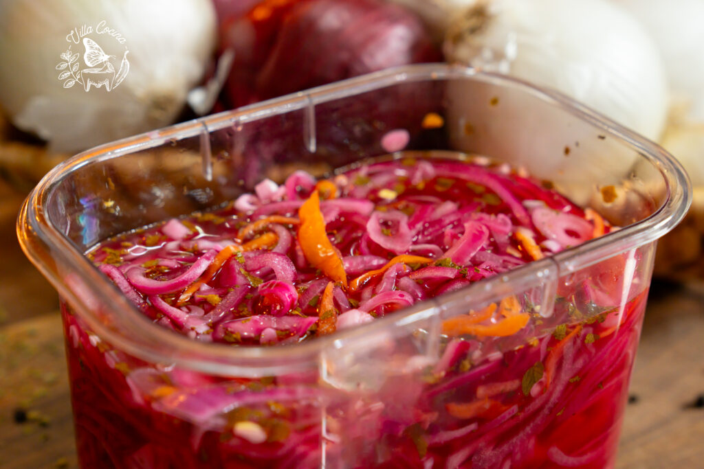 Pickled red onions