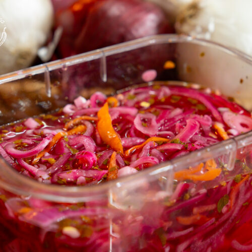 Pickled red onions