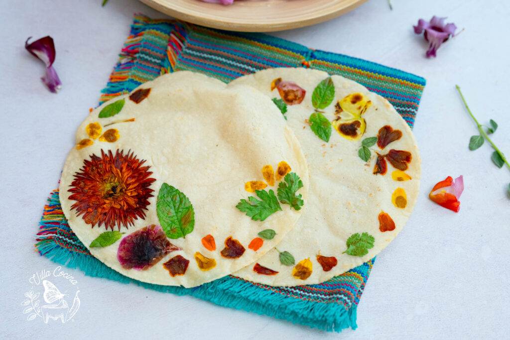 flower adorned tortillas