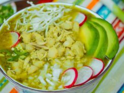 Verde chicken pozole green