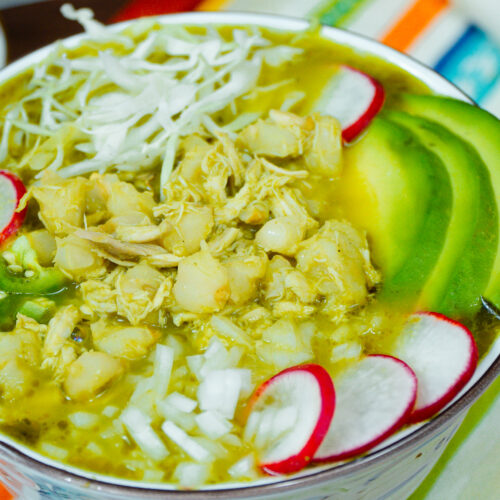 Green chicken pozole verde
