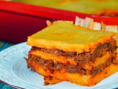 Plated tamale casserole