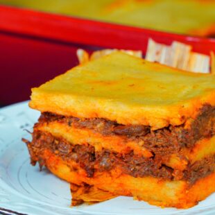 Plated tamale casserole
