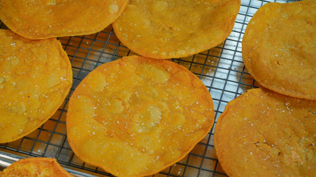 Traditional tostadas with sprinkled salt on top