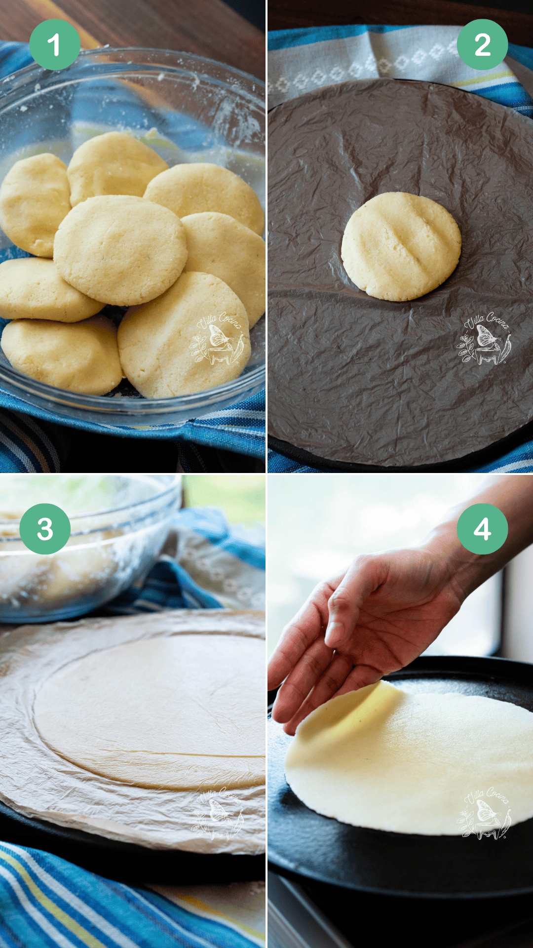 Shaping the Almond Flour Tortillas