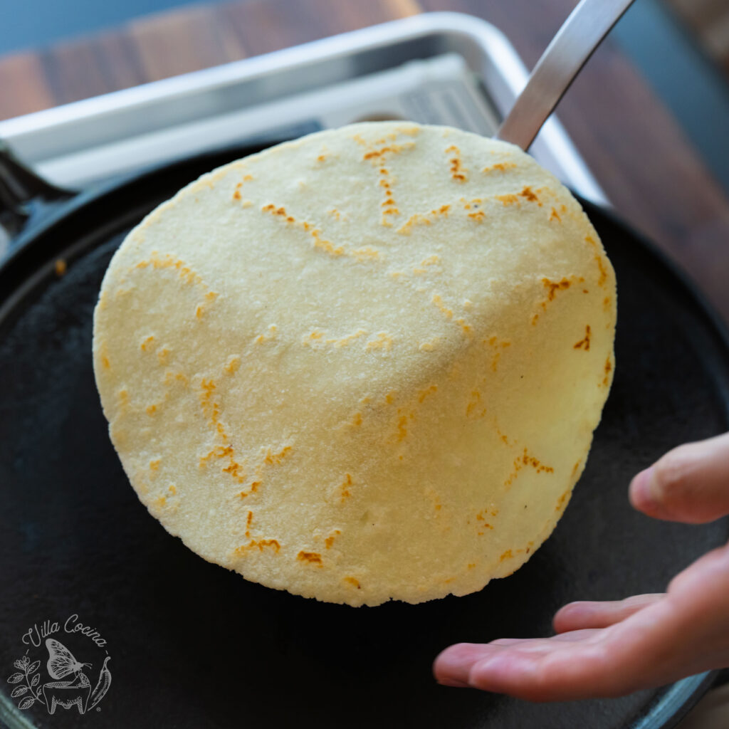 cooked almond flour tortilla