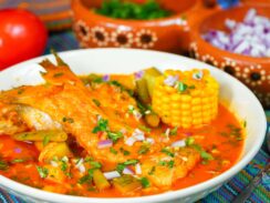 Plated Mexican Fish Soup
