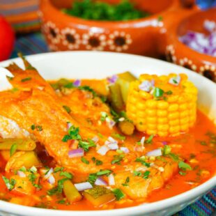 Plated Mexican Fish Soup