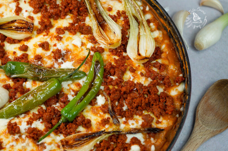 Refried beans with Chorizo