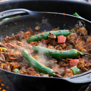 Discada Mexicana Cooked in a Weber Wok