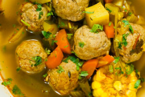 Turkey meatball soup