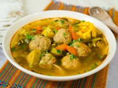 Healthy Turkey meatball soup