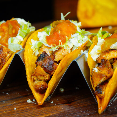 crunchy hard shell chicken tacos