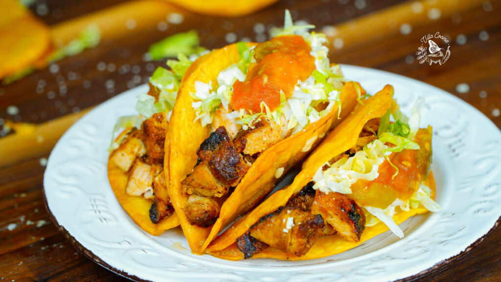 crunchy chicken tacos