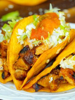 crunchy chicken tacos