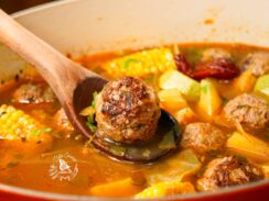 Caldo de albondigas -Mexican Meatball Soup