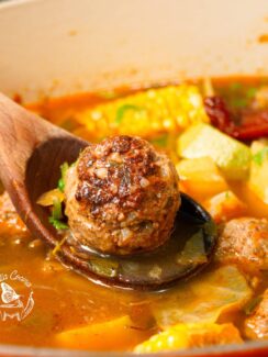 Caldo de albondigas -Mexican Meatball Soup