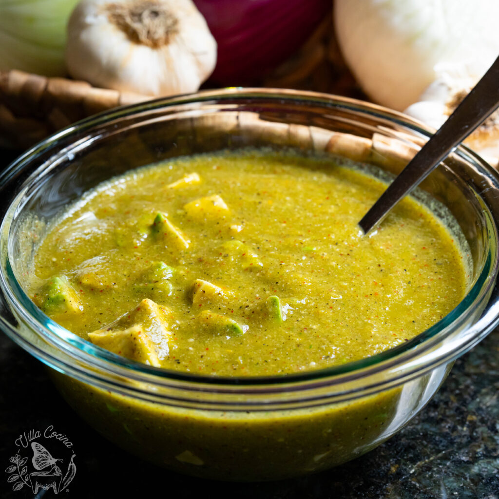 This is a tomatillo avocado Salsa verde Taquera