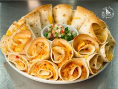 Blooming quesadilla rings