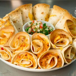 Blooming quesadilla rings