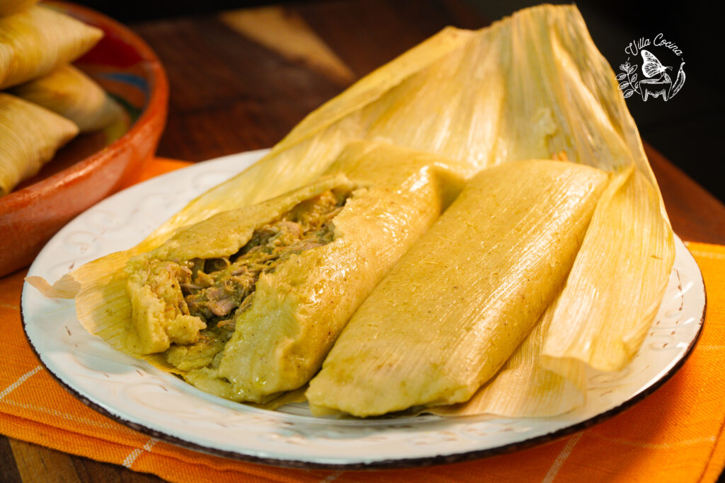 Green Chile Pork Tamales- Chile verde tamales