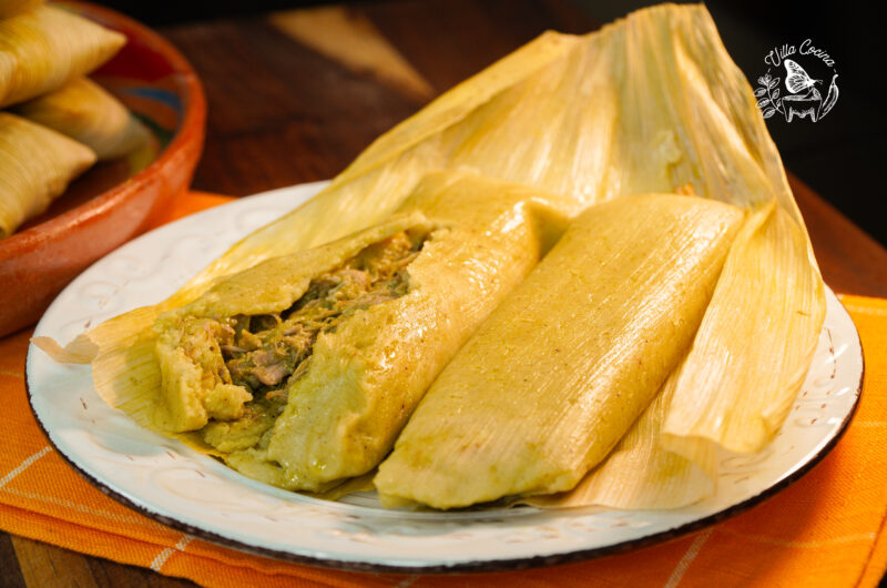 Green Chile Pork Tamales