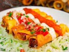 Beef taquitos dorados