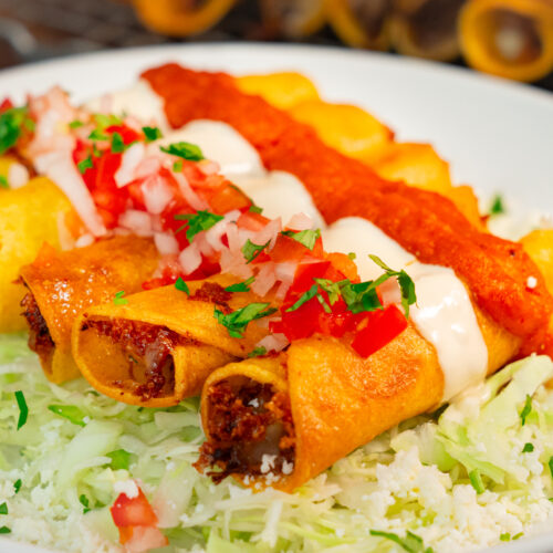 Beef taquitos dorados