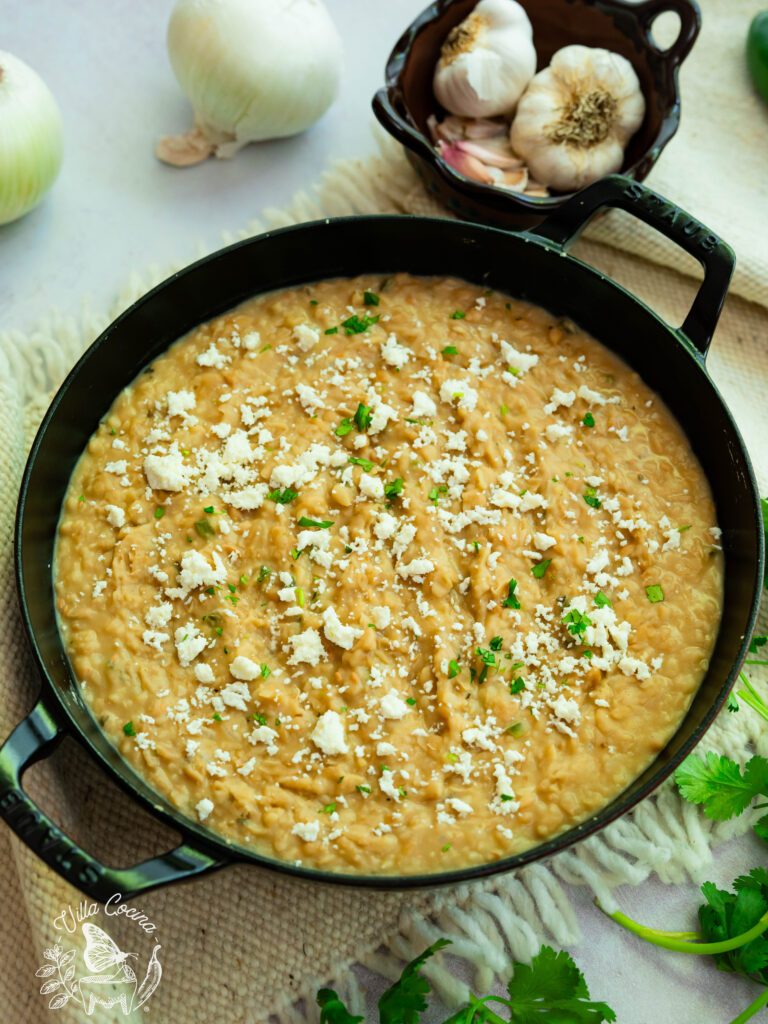 Overhead Refried beans display