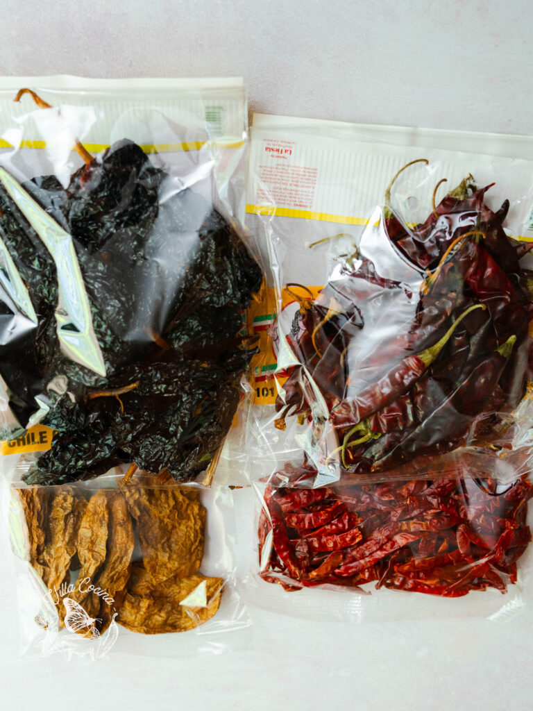 Store bought dried peppers 