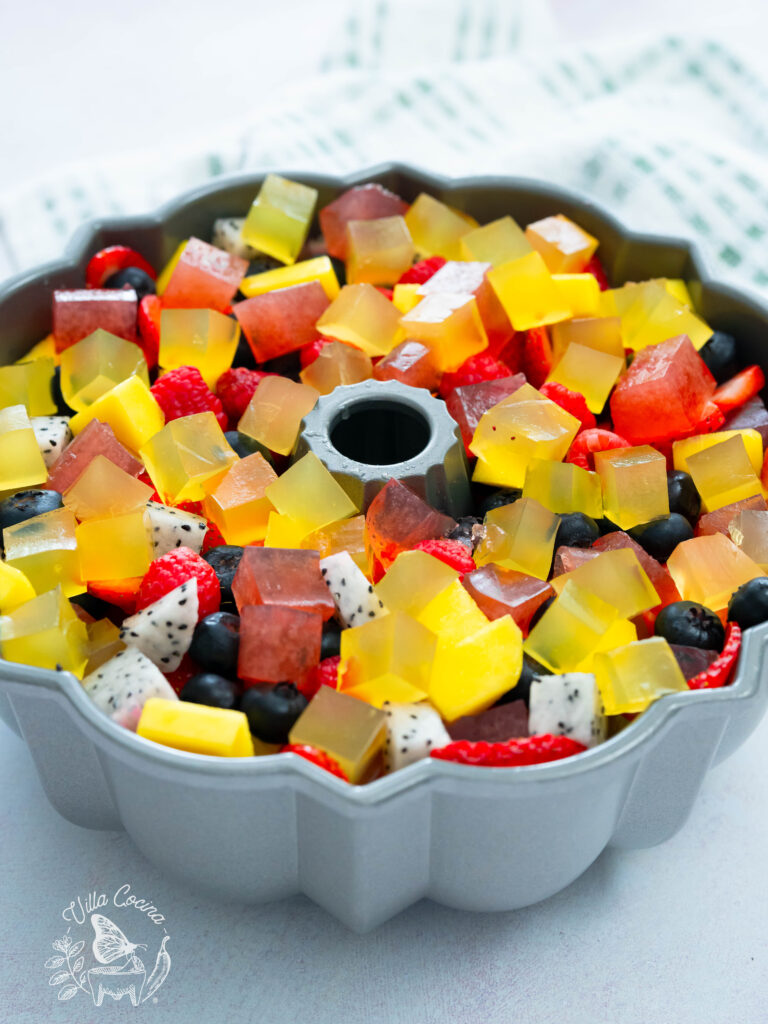 Assemble the Jello Fruit Cake