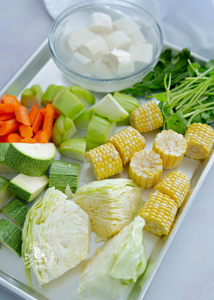 Veggies for caldo de res