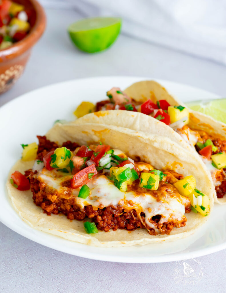 Ground Pork Tacos al Pastor 