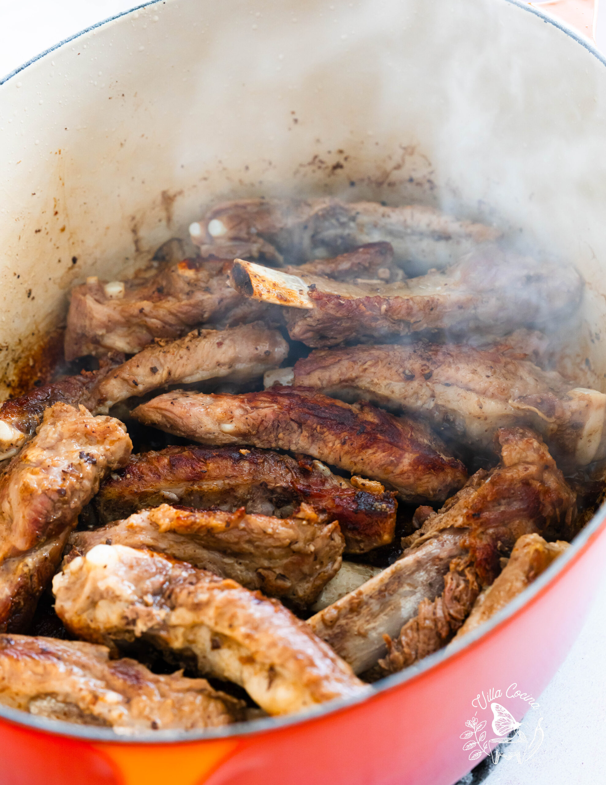 Browned Ribs for Mexican Costillas en Salsa Roja