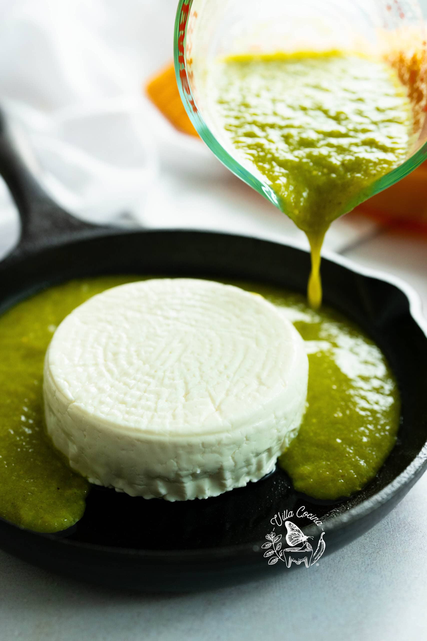 Baked Queso with Salsa Verde