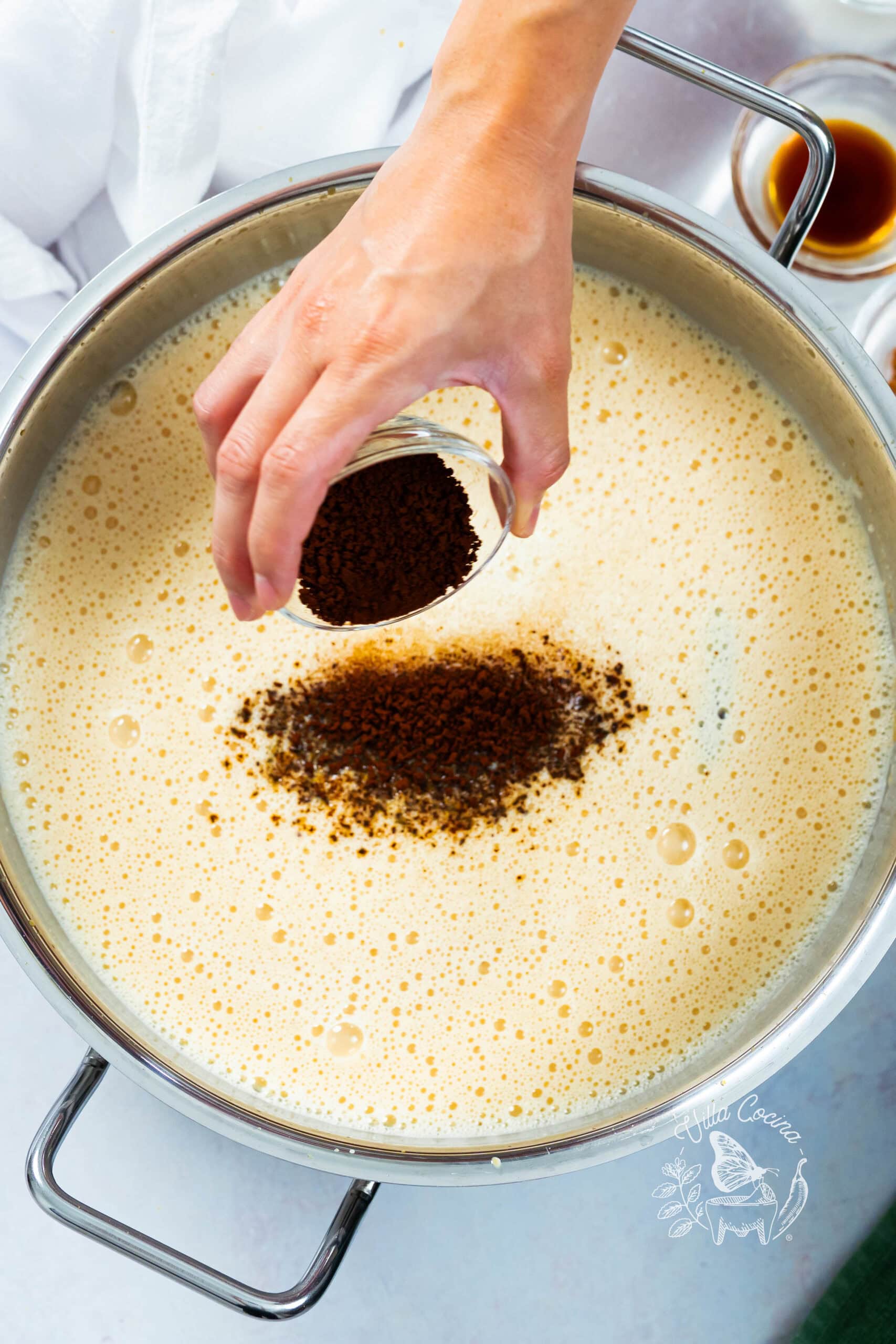 Adding Instant coffee 