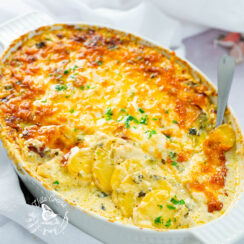 Au Gratin Potatoes with Poblanos