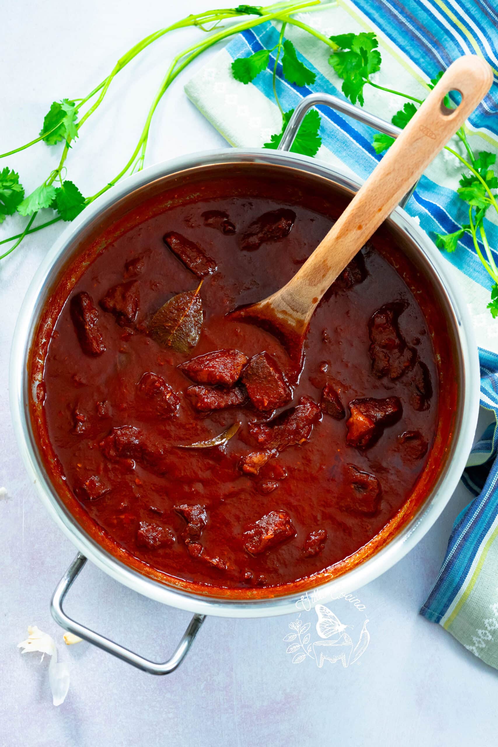 Pot of Beef Chile Colorado